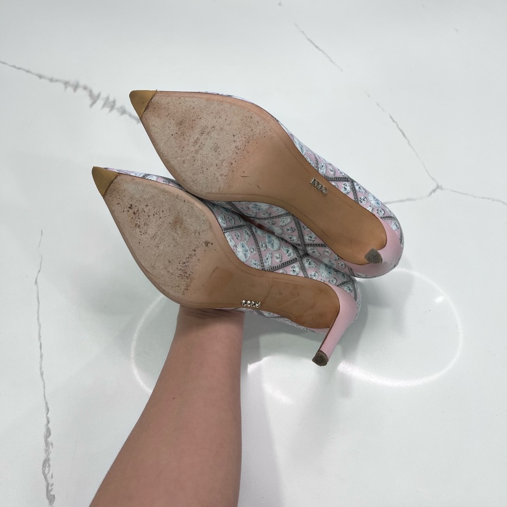 RODO pink/multicolor pumps, pointed toe, stiletto heels, made in Italy - Picture 6 of 13